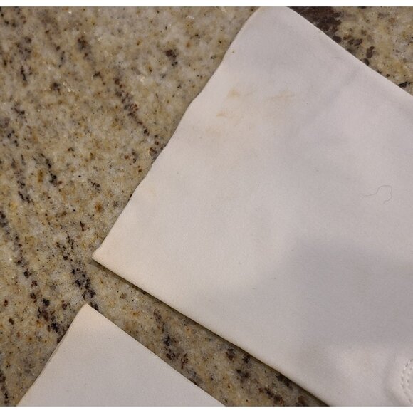 Vintage Womens Size M/L Off White Cotton Formal 11.5" Long Gloves Millan *stains - Picture 11 of 16